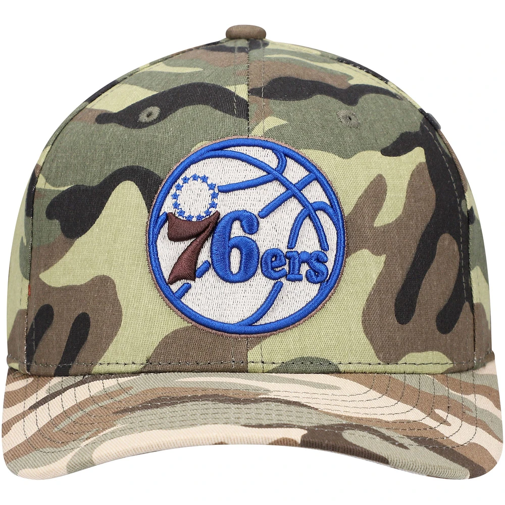 Men's Mitchell & Ness Camo Philadelphia 76ers Woodland Desert Snapback Hat