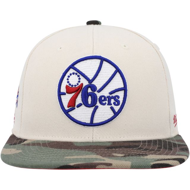 Casquette ajustée pour homme Mitchell & Ness Cream/Camo Philadelphia 76ers Hardwood Classics 1976 NBA All-Star Game Off White Camo