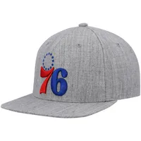 Casquette Snapback Mitchell & Ness gris chiné Philadelphia 76ers 2.0 pour hommes