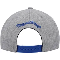 Men's Mitchell & Ness Heathered Gray Philadelphia 76ers 2.0 Snapback Hat