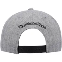 Casquette pour homme Mitchell & Ness Heathered Grey Philadelphia 76ers Hardwood Classics Team 2.0 Snapback