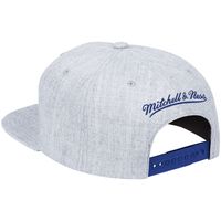 Men's Mitchell & Ness Heathered Gray Philadelphia 76ers Team Logo - Snapback Hat