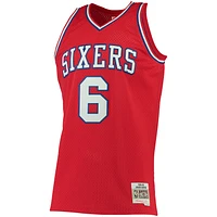 Men's Mitchell & Ness Julius Erving Red Philadelphia 76ers 1982/83 Big Tall Hardwood Classics Swingman Jersey