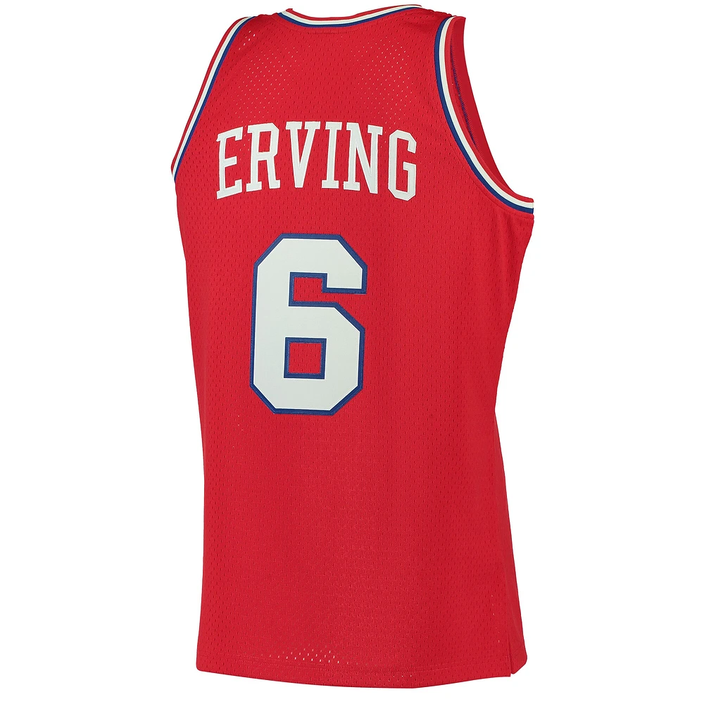 Maillot Swingman Mitchell & Ness Julius Erving Philadelphia 76ers Hardwood Classics rouge pour hommes