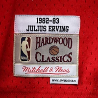 Maillot Swingman Mitchell & Ness Julius Erving Philadelphia 76ers Hardwood Classics rouge pour hommes