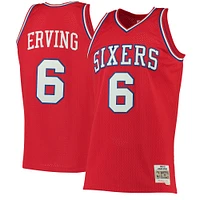 Maillot Swingman Mitchell & Ness Julius Erving Philadelphia 76ers Hardwood Classics rouge pour hommes