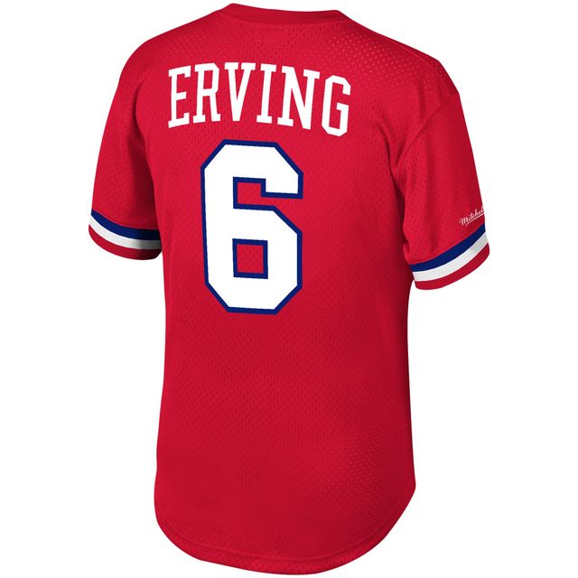 T-shirt en maille rouge des Philadelphia 76ers Mitchell & Ness Julius Erving pour hommes