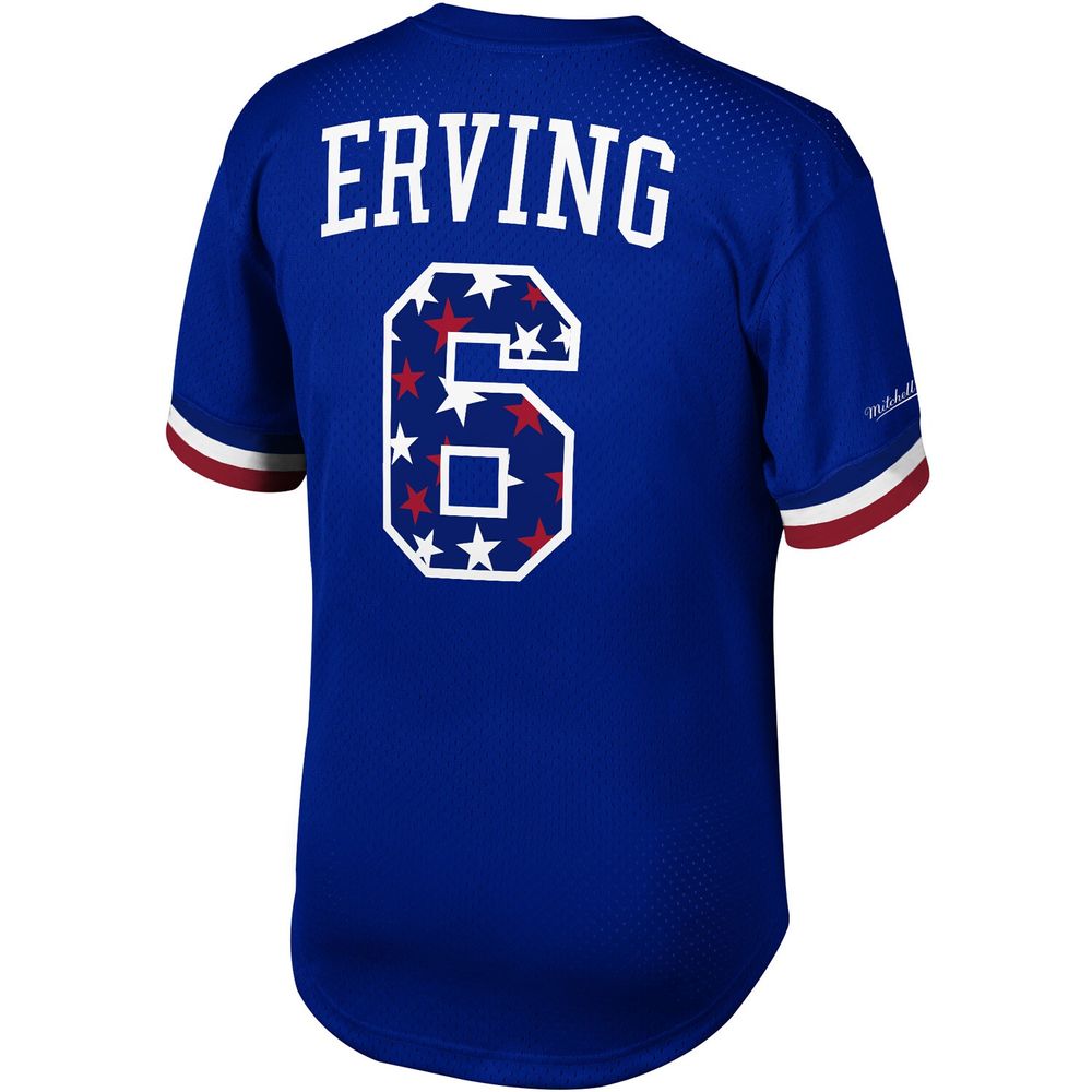 Men's Mitchell & Ness Julius Erving Royal Philadelphia 76ers Player Name Number T-Shirt