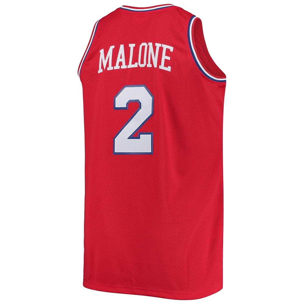 Maillot Swingman Mitchell & Ness Moses Malone rouge Philadelphia 76ers 1982/83 Big Tall Hardwood Classics pour hommes