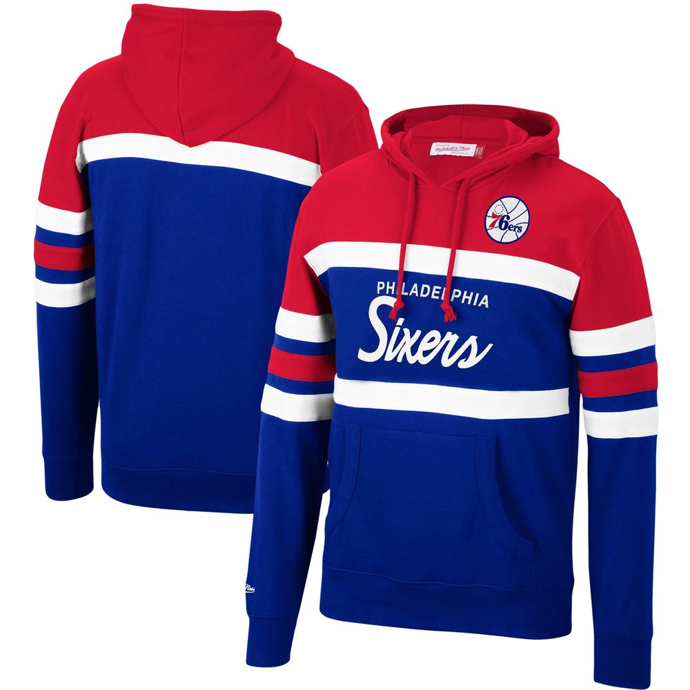 Mitchell & Ness Men's Mitchell & Ness Red/Royal Philadelphia 76ers Head  Coach Pullover Hoodie | Bramalea City Centre