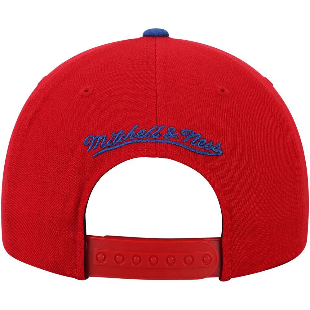 Men's Mitchell & Ness Red/Royal Philadelphia 76ers Wool Two-Tone