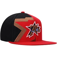 Men's Mitchell & Ness Red Philadelphia 76ers Hardwood Classics Retroline Snapback Hat