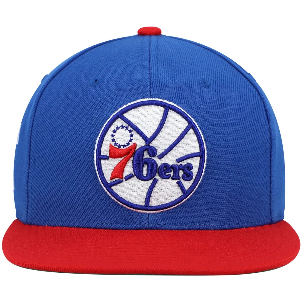 Men's Mitchell & Ness Royal/Red Philadelphia 76ers Hardwood