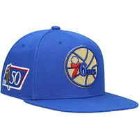 Casquette Snapback 50e anniversaire des Royal Philadelphia 76ers Mitchell & Ness pour hommes