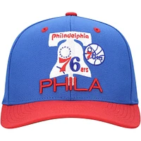 Casquette Snapback Royal Philadelphia 76ers All In 2.0 Pro Crown Mitchell & Ness pour hommes