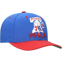 Men's Mitchell & Ness Royal Philadelphia 76ers All In 2.0 Pro Crown Snapback Hat