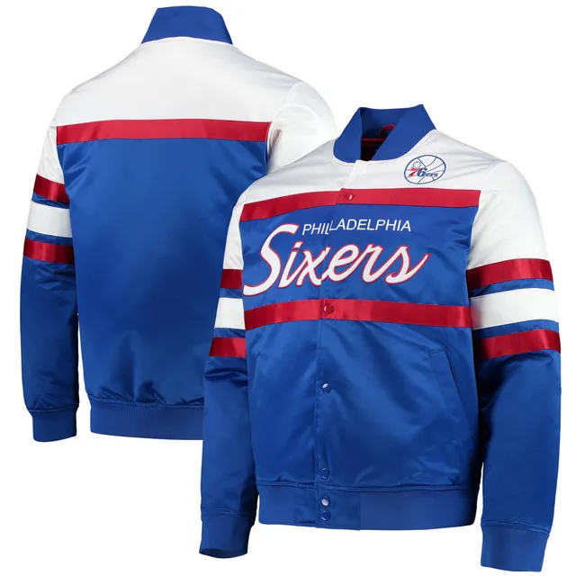 Mitchell & Ness Men's Royal Philadelphia Phillies Exploded Logo Warm Up  Full-Zip Jacket