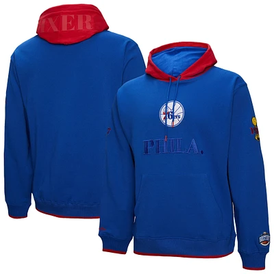 Men's Mitchell & Ness  Royal Philadelphia 76ers Hardwood Classics Team OG 3.0 Pullover Hoodie