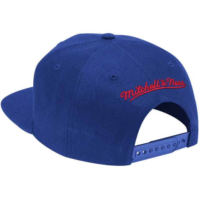 Mitchell & Ness Royal Philadelphia 76ers Team Ground Snapback pour hommes - Casquette