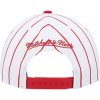 Men's Mitchell & Ness White Philadelphia 76ers Hardwood Classics Pinstripe Snapback Hat