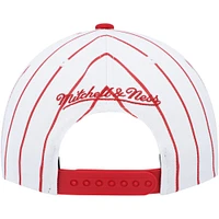 Mitchell & Ness pour homme Philadelphia 76ers blanc Hardwood Classics Pinstripe Snapback Hat