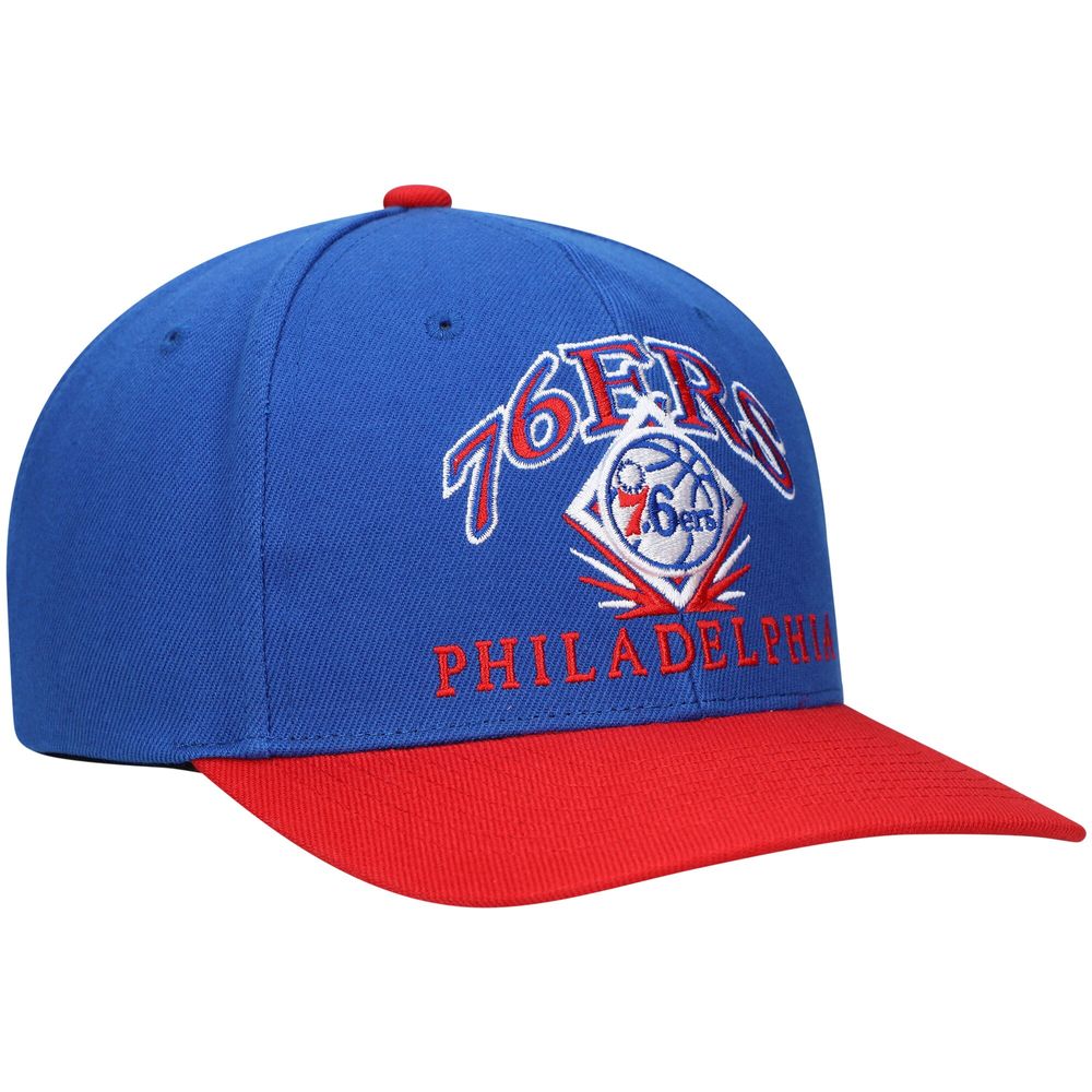 Men's Mitchell & Ness x Lids Royal/Red Philadelphia 76ers All Pro Classic Snapback Hat