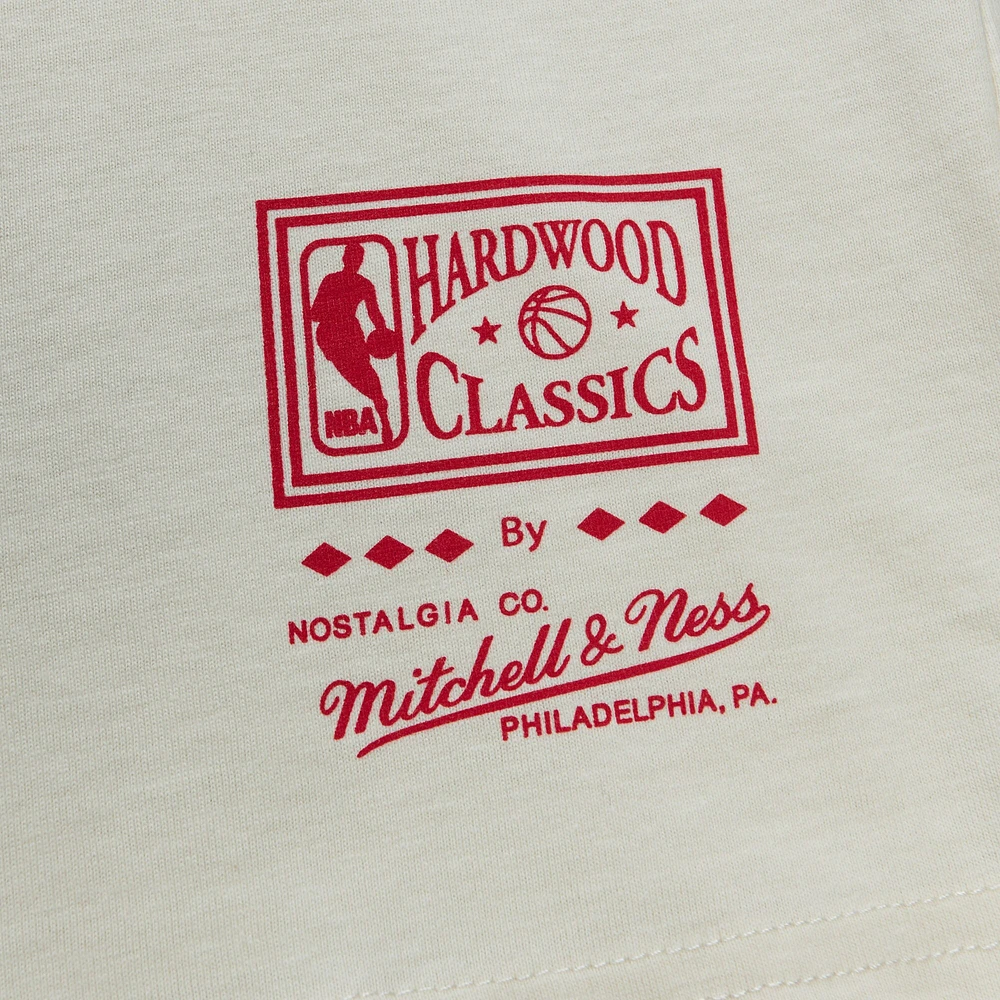 Men's Mitchell & Ness x Tats Cru Cream Philadelphia 76ers Hardwood Classics City T-Shirt