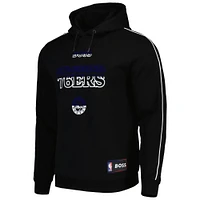 Sweat à capuche enfiler triple mélange NBA x Hugo Boss pour homme Philadelphia 76ers Team Bounce noir