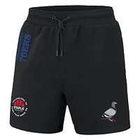 Short NBA x Staple noir pour homme des Philadelphia 76ers Pigeon Home Team