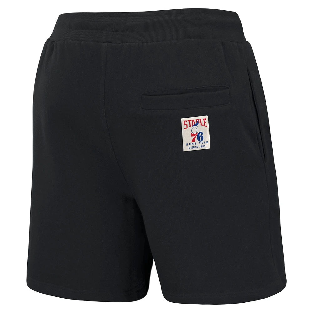 Short NBA x Staple noir pour homme des Philadelphia 76ers Pigeon Home Team