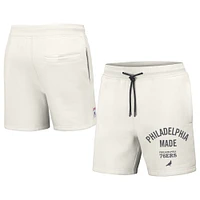 Men's NBA x Staple Cream Philadelphia 76ers Heavyweight Fleece Shorts