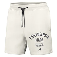 Short en polaire épais NFL x Staple Cream Philadelphia 76ers Pigeon pour hommes