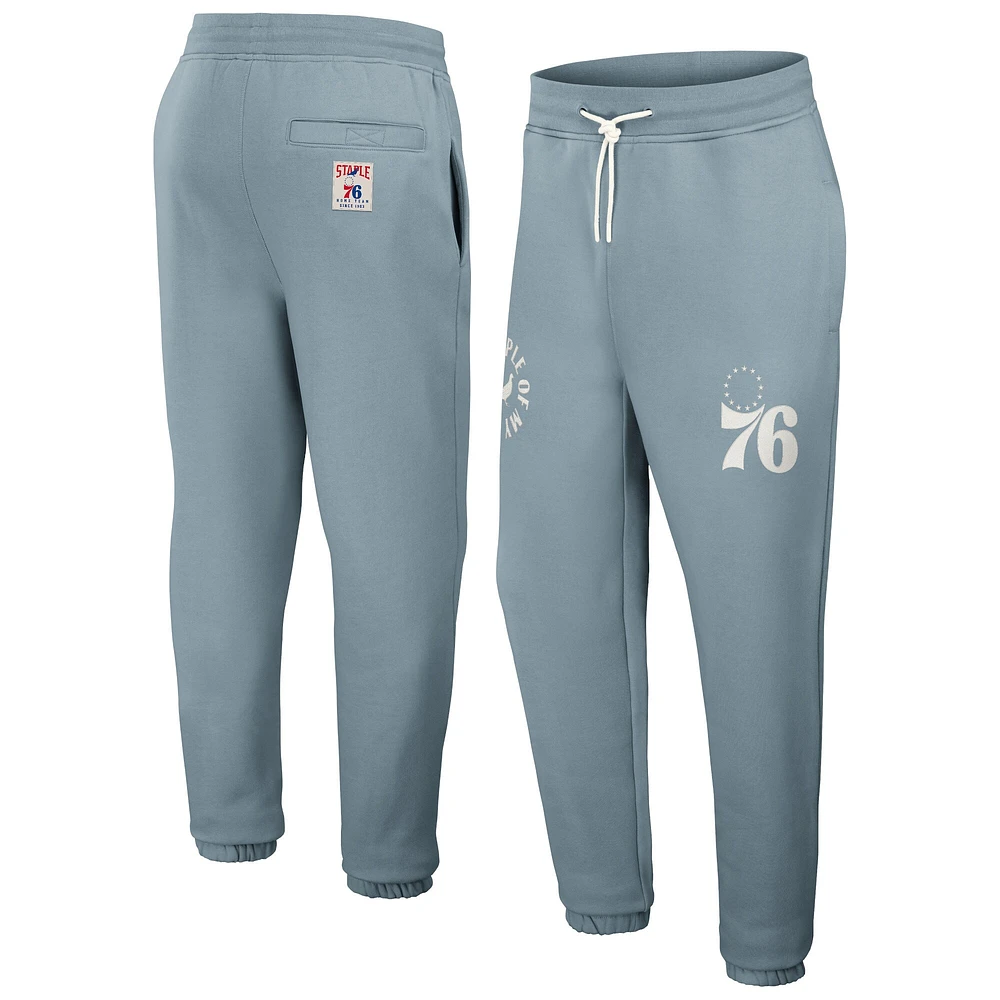 Pantalon de survêtement en peluche Pigeon NBA x Staple Mint Philadelphia 76ers pour hommes