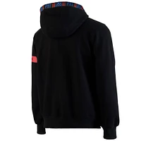Sweat à capuche de qualité supérieure NBA x Two Hype pour homme, collection Culture & Hoops des Philadelphia 76ers, noir