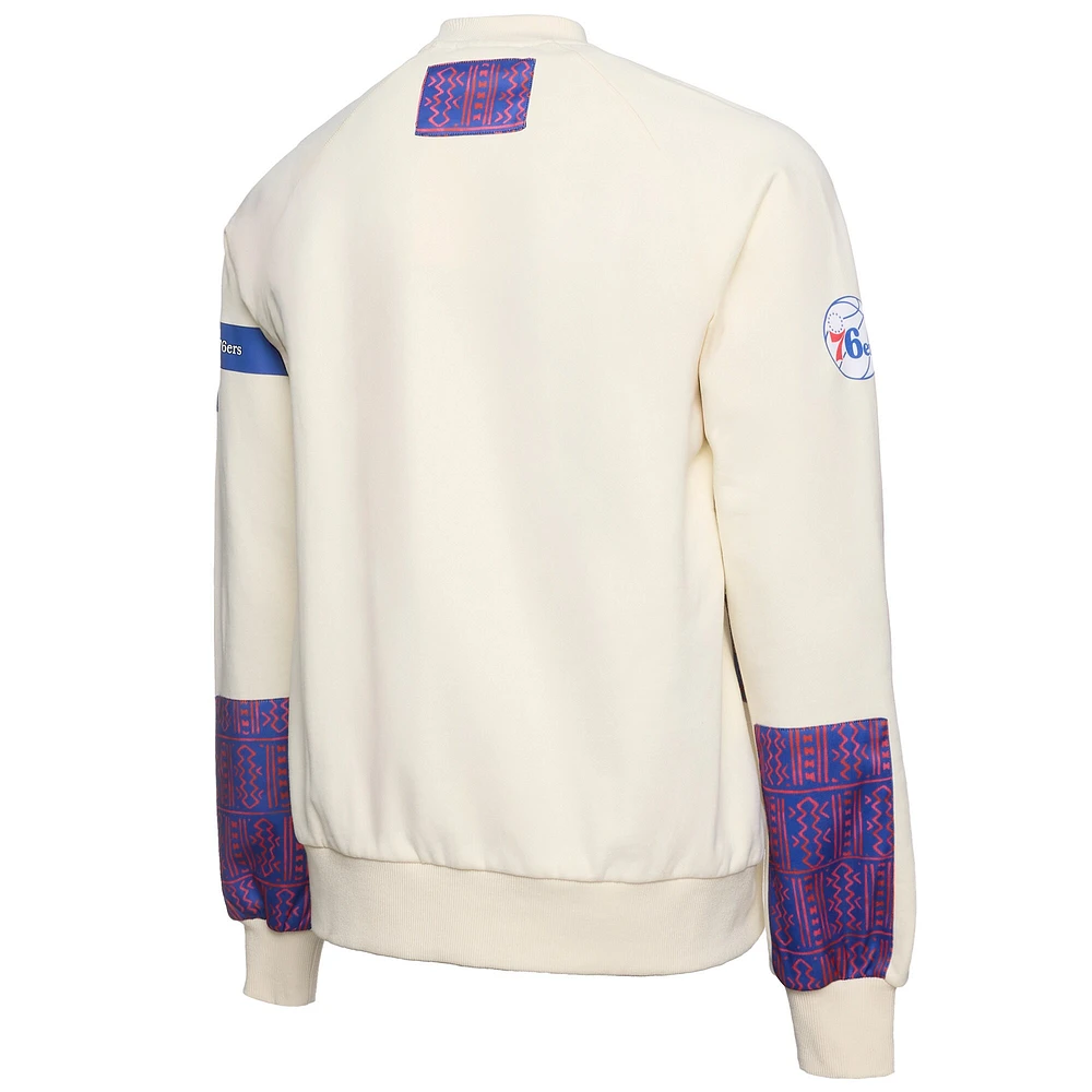 Sweat-shirt à capuche de qualité supérieure NBA x Two Hype Cream Philadelphia 76ers Culture & Hoops Collection pour homme