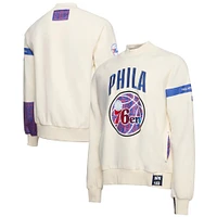Sweat-shirt à capuche de qualité supérieure NBA x Two Hype Cream Philadelphia 76ers Culture & Hoops Collection pour homme