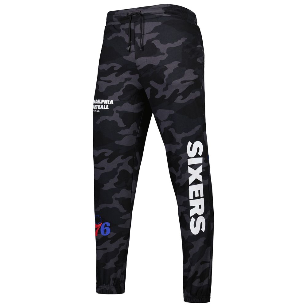 Men's New Era Black/Camo Philadelphia 76ers Tonal Joggers