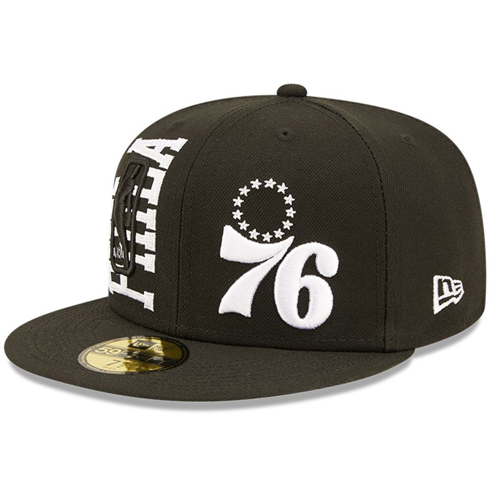 Men's New Era Black/White Philadelphia 76ers - 2022 NBA Draft 59FIFTY Fitted Hat