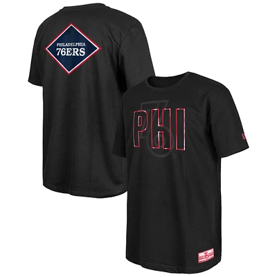 T-shirt New Era noir Philadelphia 76ers 2023/24 City Edition Elite Pack pour homme