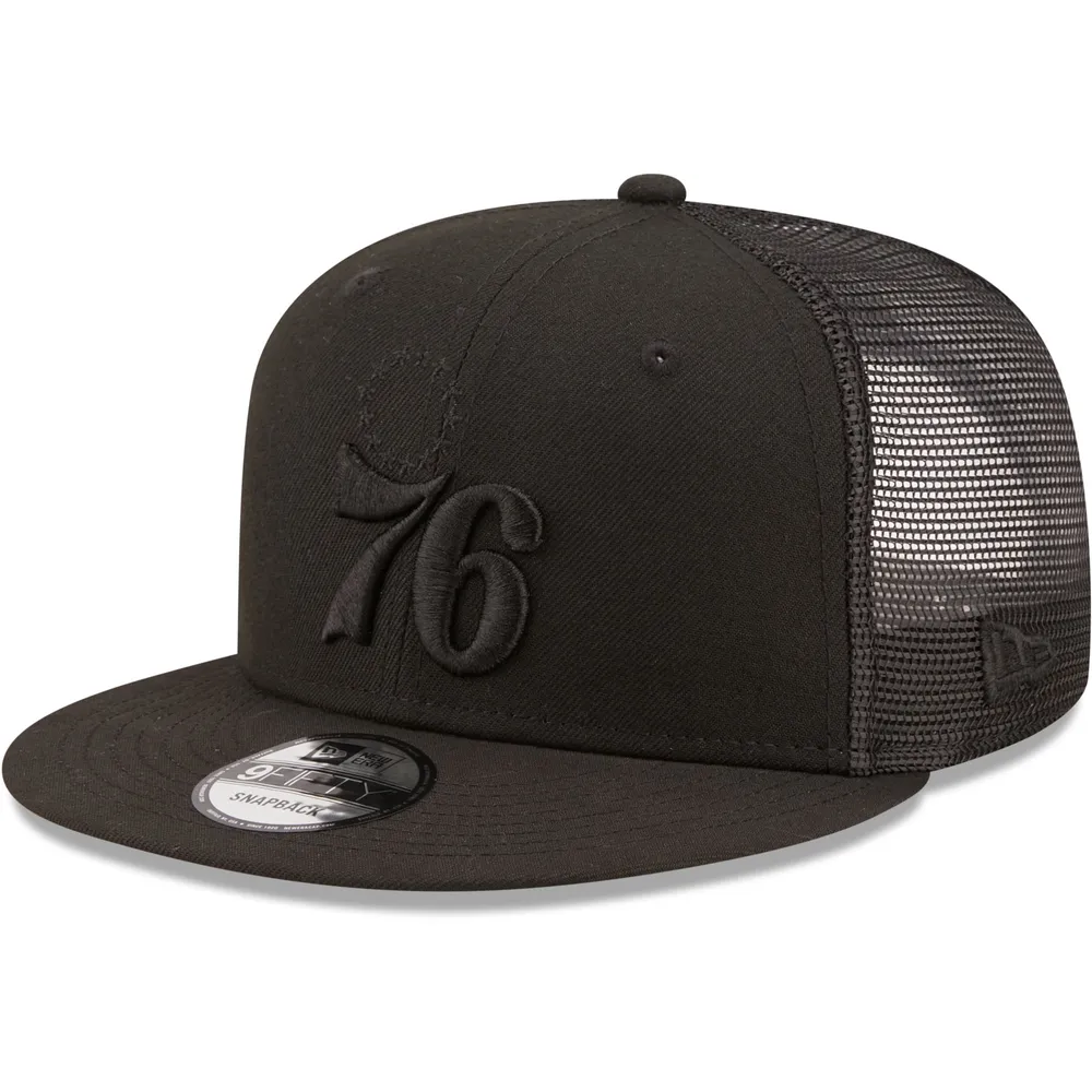 Lids Philadelphia 76ers New Era Classic 9FIFTY Trucker Snapback Hat - Black