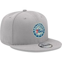 Men's New Era Gray Philadelphia 76ers 9FIFTY - Snapback Hat