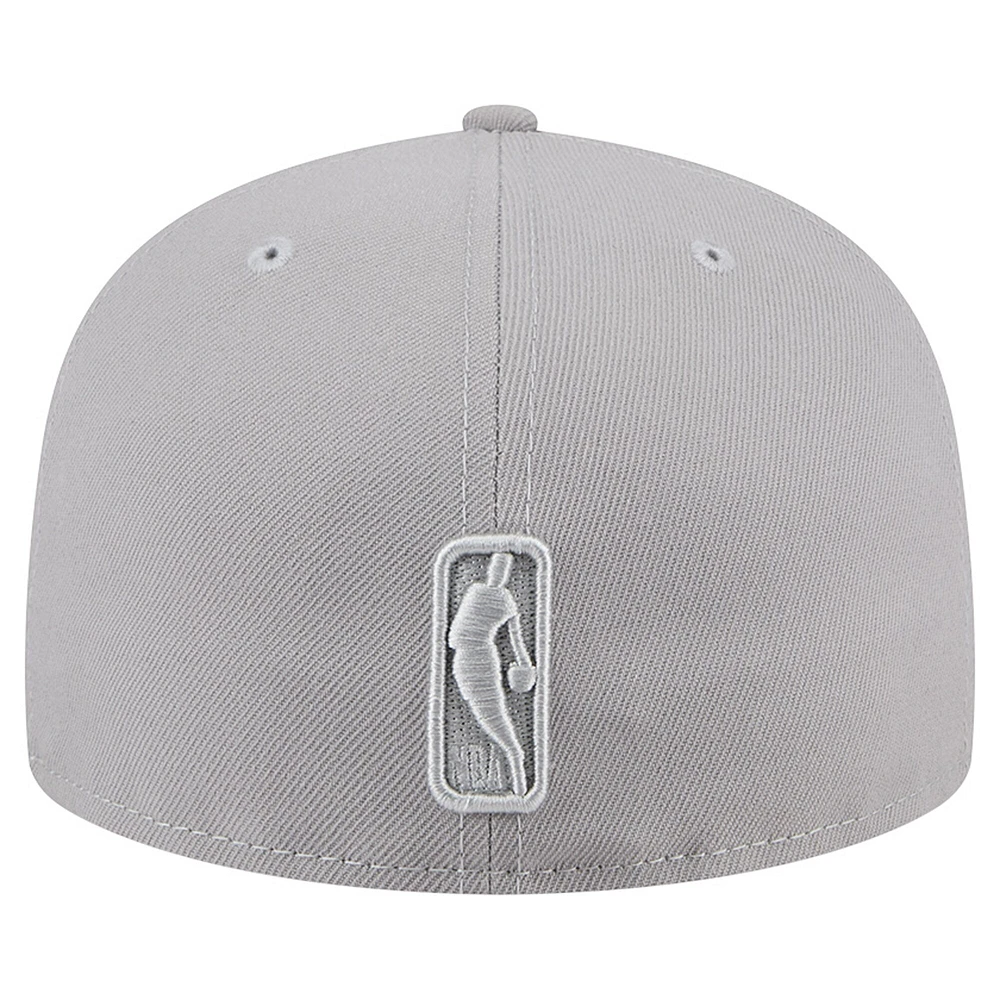 Men's New Era Gray Philadelphia 76ers Color Pack 59FIFTY Fitted Hat