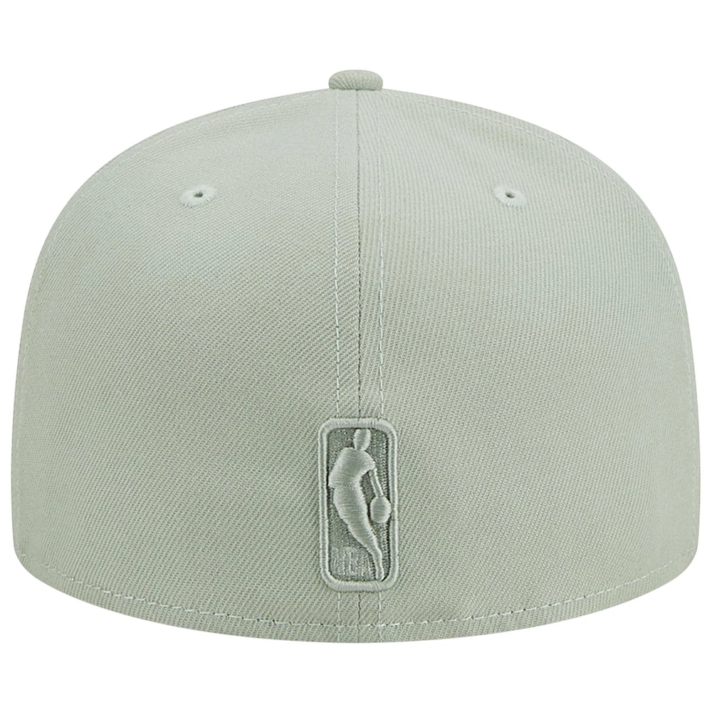 Men's New Era Light Green Philadelphia 76ers Sage Color Pack 59FIFTY Fitted Hat