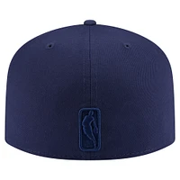 Men's New Era  Navy Philadelphia 76ers Colorpack A-Frame Pinch Front 59FIFTY Fitted Hat