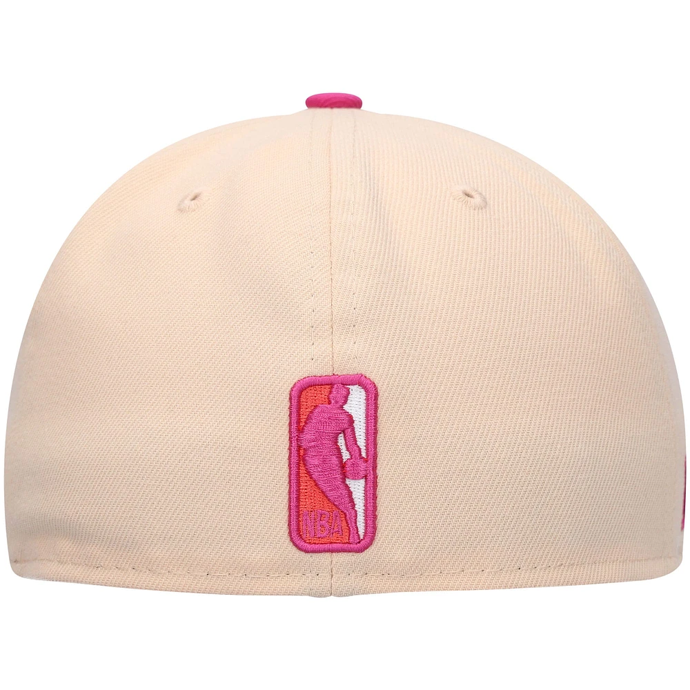 Casquette ajustée New Era Philadelphia 76ers Passion Mango 59FIFTY orange/rose pour homme