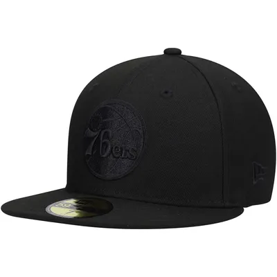 Philadelphia 76ers New Era Black On 59FIFTY Fitted Hat