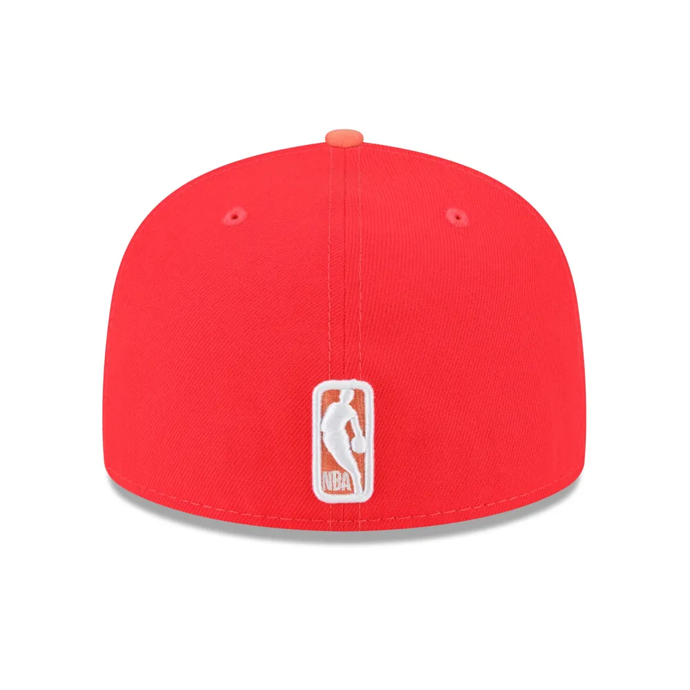 Men's New Era Red/Peach Philadelphia 76ers Tonal 59FIFTY Fitted Hat