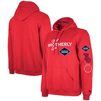 Sweat à capuche New Era rouge pour hommes des Philadelphia 76ers 2023/24 City Edition Big & Tall