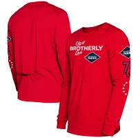 Men's New Era Red Philadelphia 76ers 2023/24 City Edition Long Sleeve T-Shirt