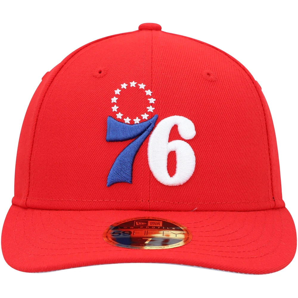 Casquette ajustée 59FIFTY à profil bas de l'équipe des 76ers Philadelphie New Era pour homme